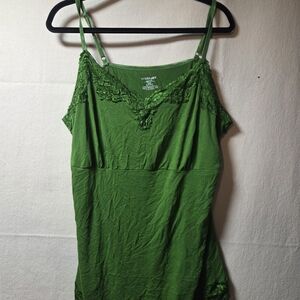 Lane Bryant Vibrant Green Cami with Lace Detail